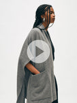 Merino Cashmere Open Poncho