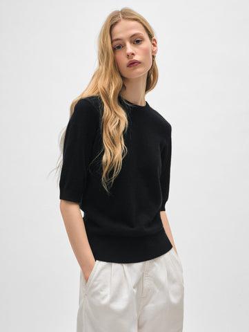 Cashmere Elbow Sleeve Tee