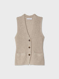 Cotton Linen Ribbed Waistcoat