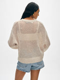 Cashmere Marled Mesh Crewneck