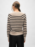 Cashmere Ribbed Striped Henley