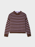 Merino Cashmere Striped Crewneck