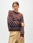 Merino Cashmere Striped Crewneck