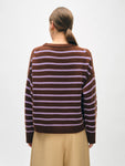 Merino Cashmere Striped Crewneck