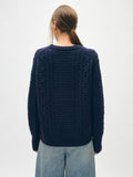 Merino Cashmere Cable Crewneck