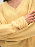 Cashmere Cuffed V Neck