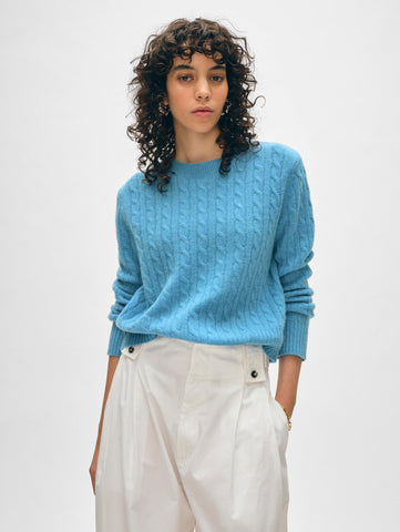 Cashmere Cable Crewneck