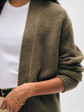 Cashmere Marled Open Cardigan