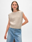 Cashmere Marled Wide Ribbed Shell