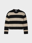 Cashmere Striped Crewneck