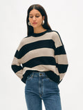 Cashmere Striped Crewneck