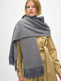 Merino Cashmere Tassel Scarf