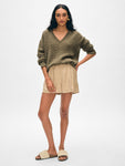 Cashmere Cable Knit V Neck