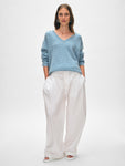 Cashmere Cable Knit V Neck