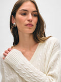 Cashmere Cable Knit V Neck