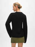 Merino Cashmere Waisted Crewneck