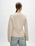 Merino Cashmere Waisted Crewneck