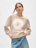 Cashmere Blouson Sleeve Crewneck