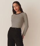 ANNIE TEE -- BLACK VENETIA STRIPE