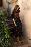 Flirty V-Neck Maxi- Almay Black