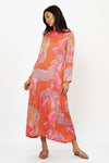 Long Sleeve Shift Maxi- Arabia Toffee