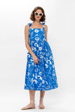 Tie Strap Pocket Midi- Audubon Blue