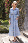 Shirt Dress Maxi- Budapest Blue