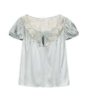 CAMRI TOP -- DUSTY BLUE