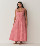 DELANEY DRESS -- ROUGE LA MADDALENA GINGHAM