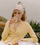 FREYA CASHMERE CARDIGAN -- LEMON CHIFFON