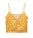 ELISE TOP -- GOLDENROD HILLSIDE HEATHER