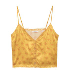 ELISE TOP -- GOLDENROD HILLSIDE HEATHER