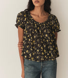 FREDERICA TOP -- NOIR WINDING BLOSSOMS