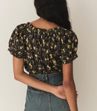 FREDERICA TOP -- NOIR WINDING BLOSSOMS