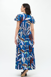 V-Neck Maxi- Fergana Blue