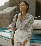 HAVA TOP -- INDIGO SORRENTO STRIPE