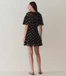 KAYLIN DRESS -- NOIR SOLSTICE SKY DOT