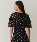 KAYLIN DRESS -- NOIR SOLSTICE SKY DOT