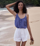 LARUE LINEN SHORT -- SALT