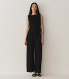 LAVON LINEN PANT -- BLACK