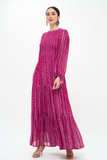 Smocked Top Maxi- Melrose Magenta