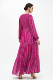 Smocked Top Maxi- Melrose Magenta