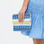 Beaded Envelope- Mezcal Blue