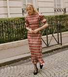 RAQUELLA DRESS -- ROUGE ADALINE PLAID