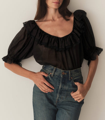 SAMARA TOP -- BLACK