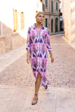 Shirt Dress Midi- Sumba Pink