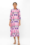 Shirt Dress Midi- Sumba Pink