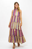 Ruffle Tiered Maxi- Torino Blue