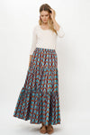 Tiered Maxi Skirt- Tulip Orange