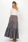 Tiered Maxi Skirt- Tulip Orange